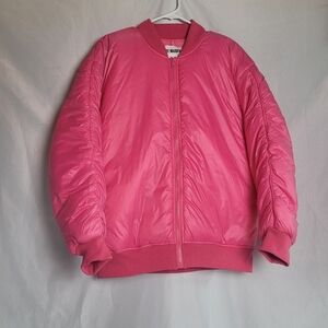 Steve Madden Pink Puffer Bomber Coat Women's Size Small